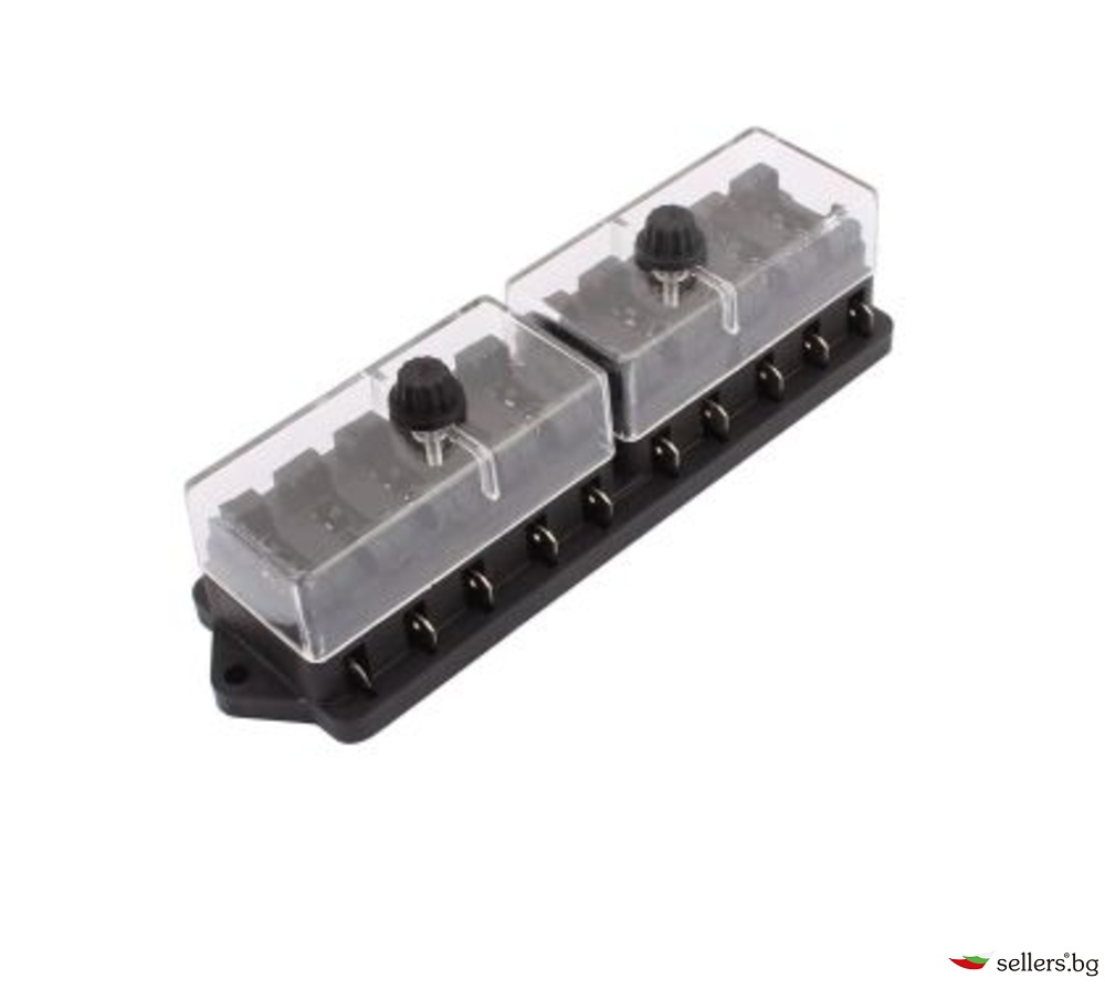 Кутия за предпазители с 10 бр. гнезда 12V - 24V